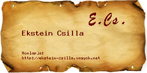 Ekstein Csilla névjegykártya